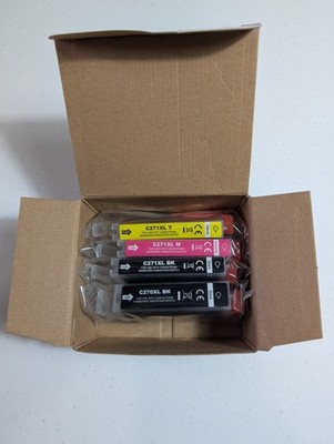 Set of 4 Cartridges NC-270/271XL-5P Printer Ink Compatible For Canon