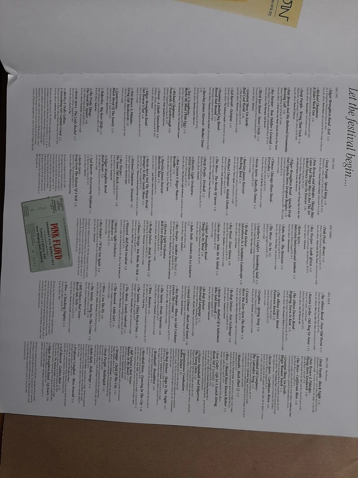 HARVEST FESTIVAL (5 CD BOX SET - UNPLAYED) Pink Floyd Roy Harper Ayers Wizzard - Image 2 of 4