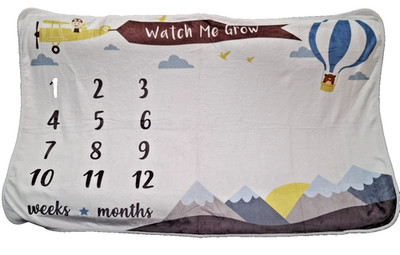 Urban Kiddy Mountains Baby Milestone Ex Large 60'' x 40'' Prop Blanket Shower Gift