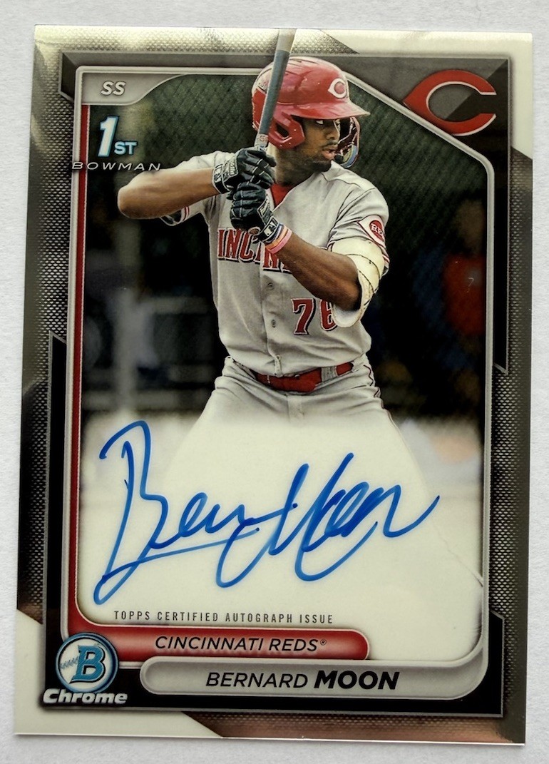 2024 Bowman Chrome Bernard Moon Auto Autograph 1st CPA-BMO Cincinnati Reds
