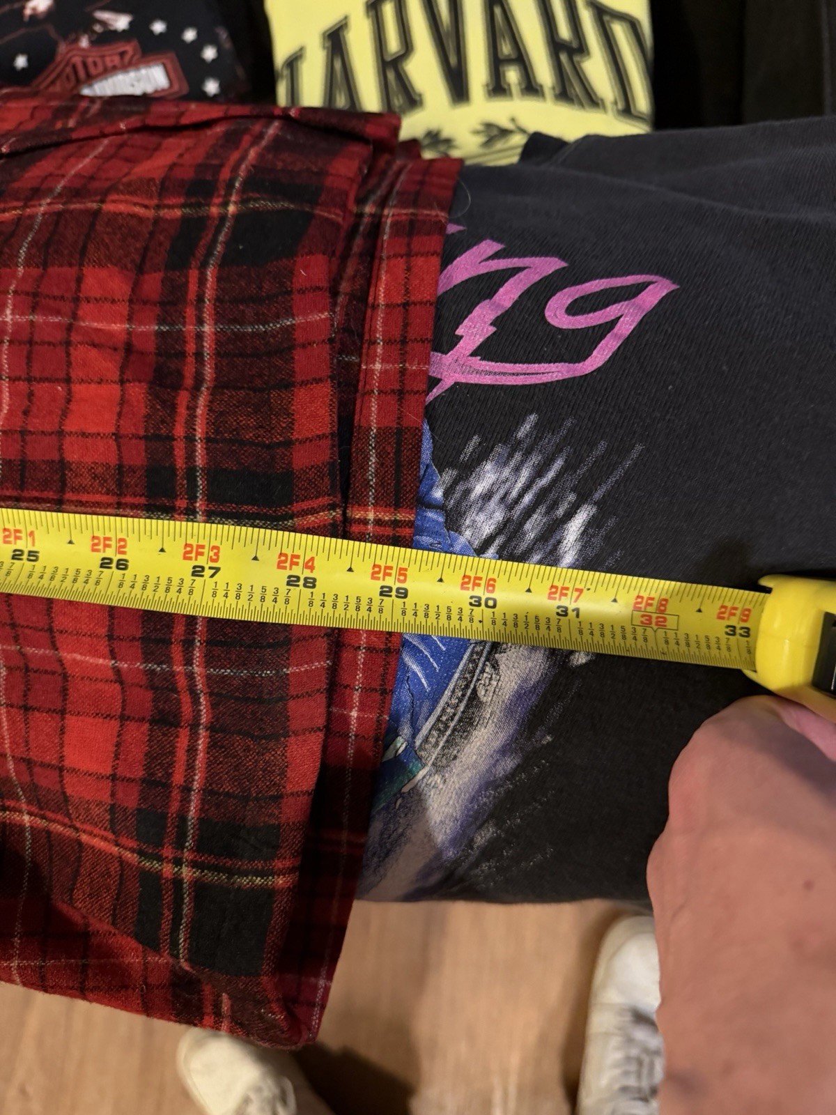 Vintage Pendleton Red Plaid Wool Loop Collar Boar… - image 8