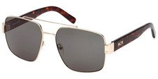 MCM Worldwide Gold-Tone/Dark Havana Navigator Sunglasses - MW0008-32N-58