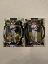 2025 Panini Select #49 Ethan Holliday Cracked Ice Silver Prizm + Base