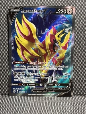 Pokémon Sword & Shield: Brilliant Stars TCG Holo Ultra Rare Zamazenta V | NM