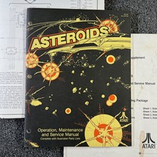 Atari Asteroids Arcade Video Game Manual Sche...