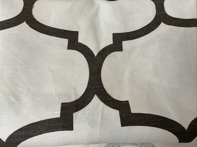 Fabric Remnant Flawed 59 x54  + Unflawed 95 x54  Windsor Smith Home Cream/Brown