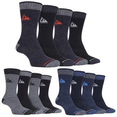 STORM BLOC - 4er-Pack gepolsterte dicke Herren Wandern Arbeit Wandern Sommer Stiefelsocken