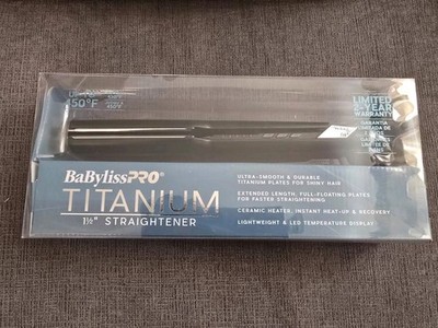 Babyliss Pro Titanium 1 1/2  Straightener Model BT131T Black 450