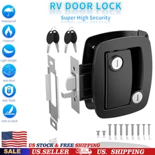 Upgraded RV Door Lock Latch with Paddle Deadbolt 4Keys 100% Metal Aluminum Alloy