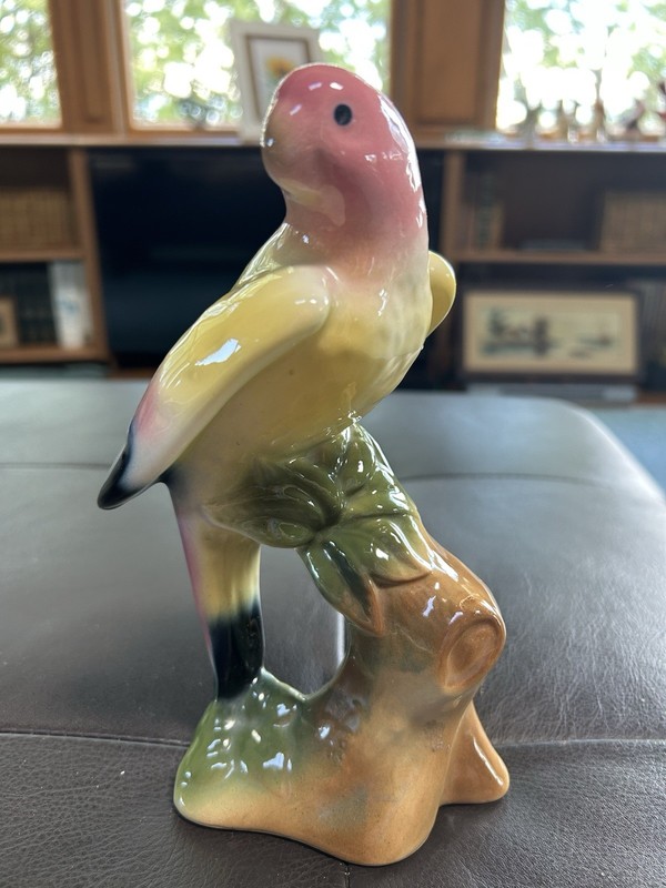 🦜Vintage Royal Copley Parrot Yellow & Multicolor Vintage MCM Art Deco Nice!!!