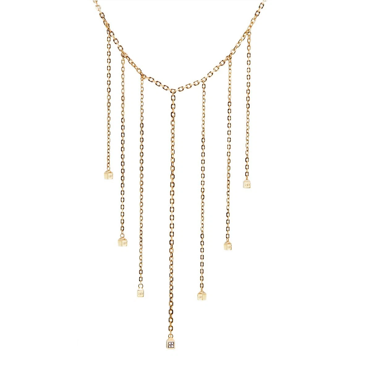 Collana Lunga Donna Rebecca In Bronzo Bagnato Oro Rosa Con Pietra Idrotermale Bianca - Gioiello Elegante, Regalo Con Sacchetto Incluso - 2