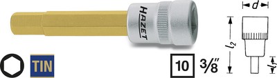 HAZET Schraubendreher-Steckschlüsseleinsatz 8801-6
