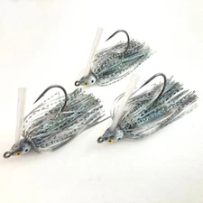 3-Pack 3/8-oz. Hand-Tied Green Gizzard Swim Jigs with FREE SHIPPING!