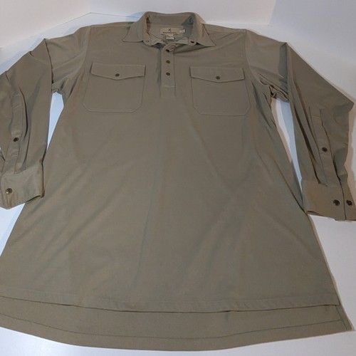Vintage Browning Long Sleeve Shooting, Snap Camp Shirt, Large, Khaki, 2 Pocket - Picture 7 of 17