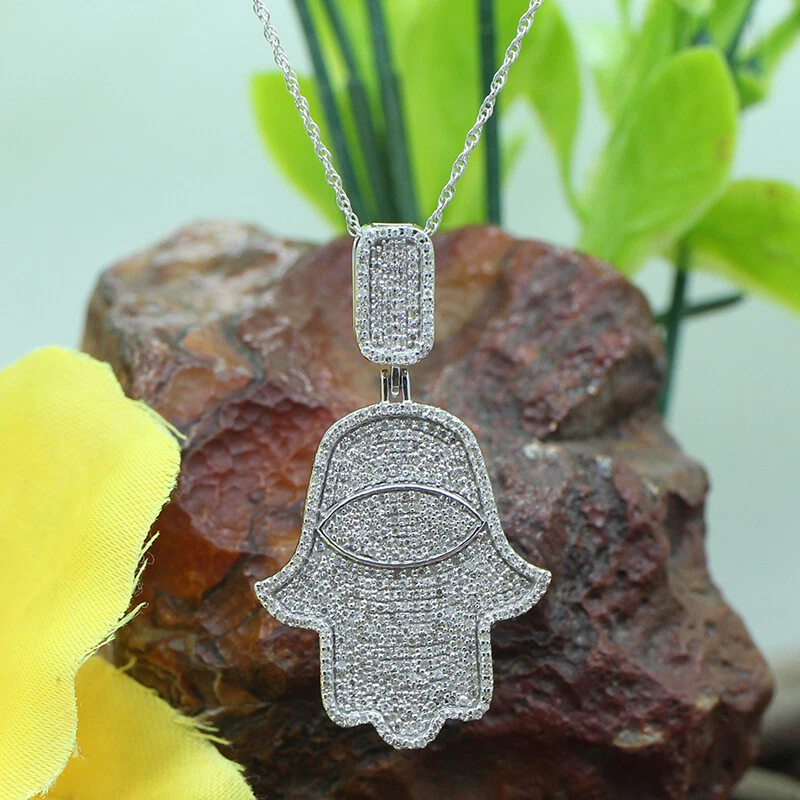 Diamond hand pendant outlet