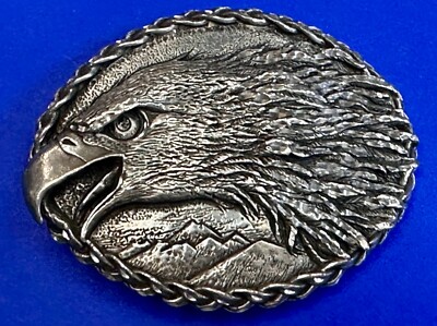 Fighting Eagle Head Attacking Beak Patriotic America  1993 EGE Belt Buckle