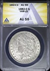 1882-O $1 Morgan Silver Dollar ANACS AU 55 | Vam-22