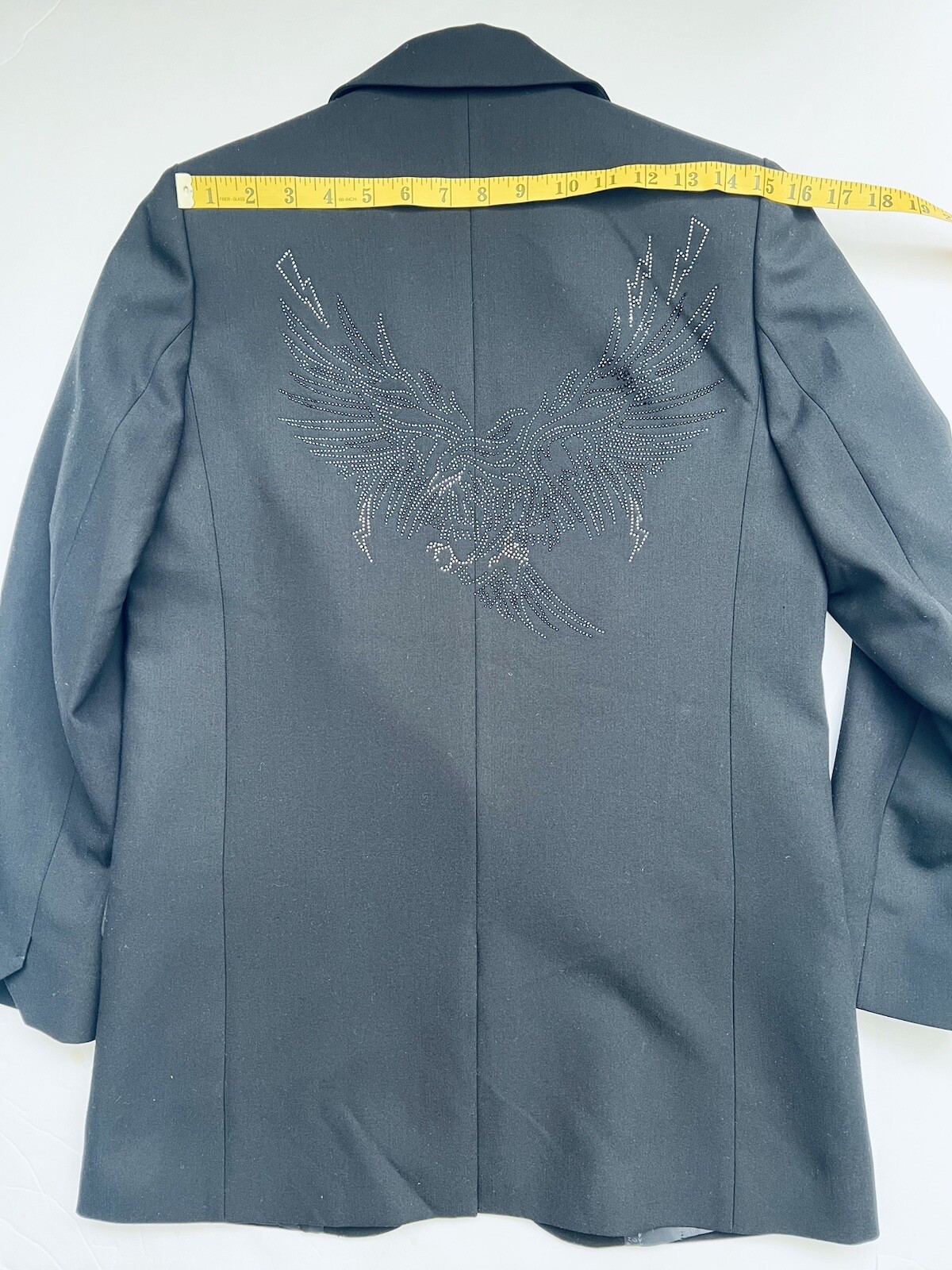 Zadig & Voltaire Viva Bus Eagle Jacket Size 38 S/M Black Embellished Blazer $578 image 8