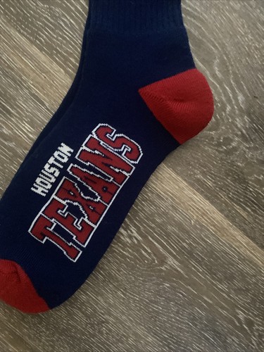 Houston Texans Mens 4 Stripe Deuce NFL Team Crew Socks Large - Picture 3 of 4