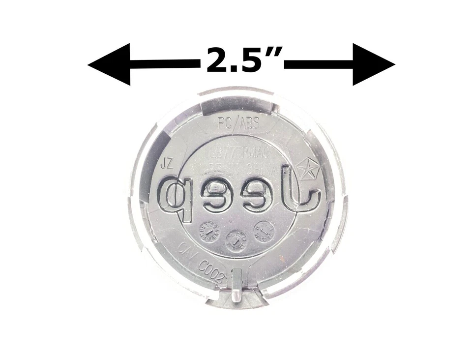 Jeep Grand Cherokee Compass Wrangler 2007-2021 tapa central de rueda cristal de granito Foto 4 de 4