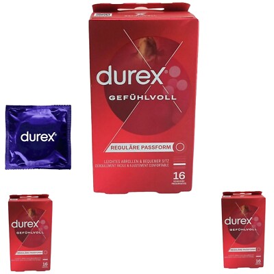 16/32/48 DUREX KONDOME Gefühlvoll ORIGINAL VERPACKT 06/2028 CONDOME GEFÜHLSECHT