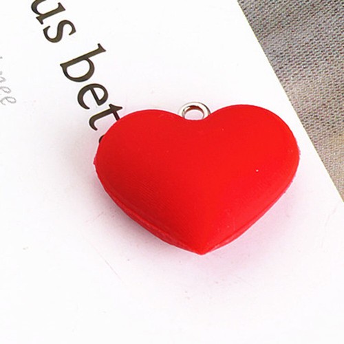Pendientes colgantes creativos de gota de corazón de goma roja para niñas de 10 piezas - Imagen 8 de 12