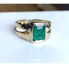 Natural Emerald Ring 925 Sterling Silver Ring Handmade Ring Wedding Ring