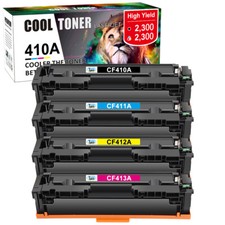 4  Toner Compatible with HP 410A CF410A Color LaserJet Pro M452dw M452dn M477fnw
