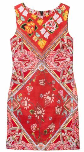 Robe Évasée En Lin Desigual - Taille M/38 - Multicouleur Occasion Très Bon État