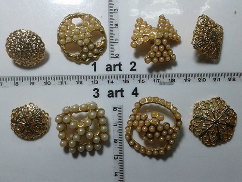 1 lotto bottoni gioiello strass smalti perle vetro buttons boutons vintage g12 - Photo 1/1