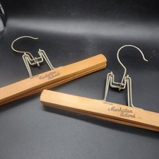 Wooden Hangers Nevco Manhattan Island Wooden Pants/Skirts 9" Hangers Set of 2