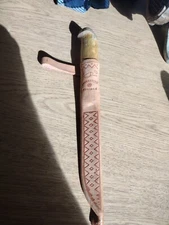 Rapala J Marttiini Fish Fillet Knife w/ Leather Sheath ~ Tip Is Broken