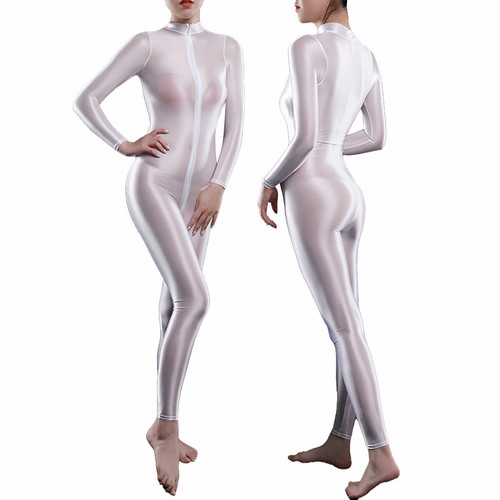 Bodysuits brillantes brillantes para mujeres traje de gato de cuerpo completo Jumpsuit Clubwear Noche de lencería - Imagen 4 de 58