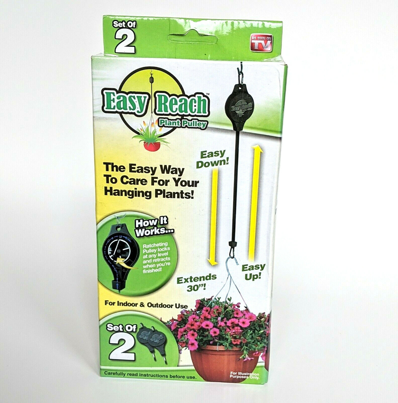 NEW Easy Reach Weekly update Hanging Plant Pulley of A Indoor Outdoor Set Max 46% OFF 2