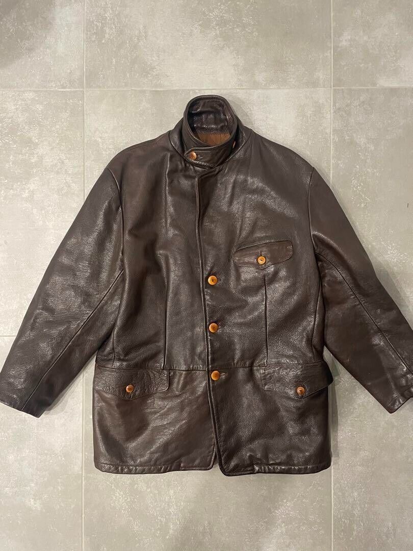 CP Company Leather Jacket Massimo Osti 80s Archive Dark CP Company Leather Jacket Massimo Osti 80s Archive Dark