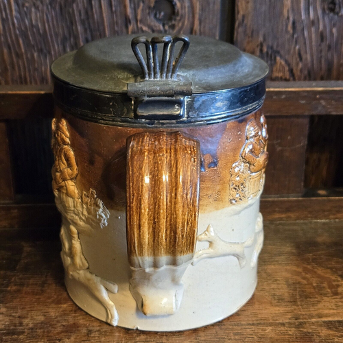 VTG. ROYAL DOULTON LIDDED STONEWARE STEIN-HARVEST HUNT - Picture 3 of 8