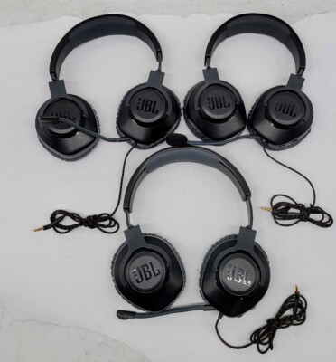 LOT OF 3 JBL Free WFH Wired Over-Ear Headset - Black TESTED