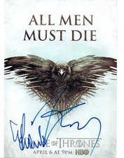Kristofer Hivju Sibel Kekilli Signed Autograph 8x10 Photo GAME OF THRONES COA VD