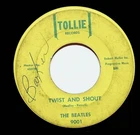1964 The Beatles Twist And Shout There's A Place Tollie 9001 Vinyl 45 Record