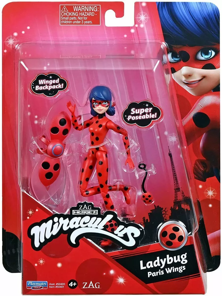 Miraculous Ladybug SET OF 4 Paris Wings 5 Inch Doll Playmates Toys