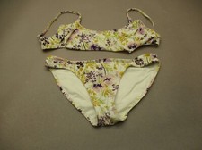 OLD NAVY Size M Womens Floral Unlined Wireless Top Hipster Bottom Bikini Set 4i