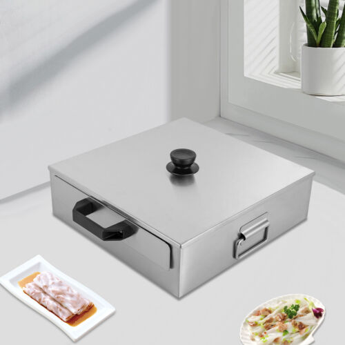 Kitchen Stainless Steel Rice Noodle Roll Machine Food Steamer With Trays & Lid
