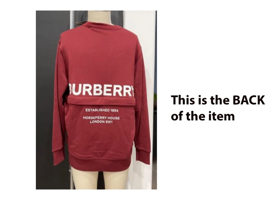 Moletom Burberry Acklow masculino estampa jersey vermelho, pequeno, GG, 100% algodão - Imagem 2 de 4