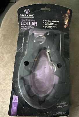 Dog Training Collar Large 21'' Black Adjustable With Straps In Box Starmark Pro