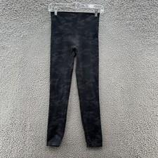 Spanx Leggings Womens Medium Black Camo High Rise Pull On Seamless Ankle Pant
