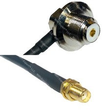 LMR240UF UHF Female Angle to SMA FEMALE Coax RF Cable USA-Ship Lot