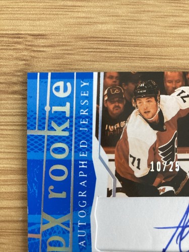 2023-24 UD SPX Tyson Foerster Rookie Auto Jersey Spectrum 10/25 Flyers RC #20-TF - Imagen 2 de 10