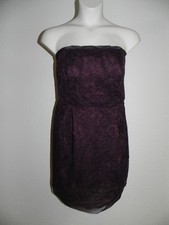 Davids Bridal Dress Size 10 Garnet Lace Strapless W10184 Bridesmaid Prom NWT