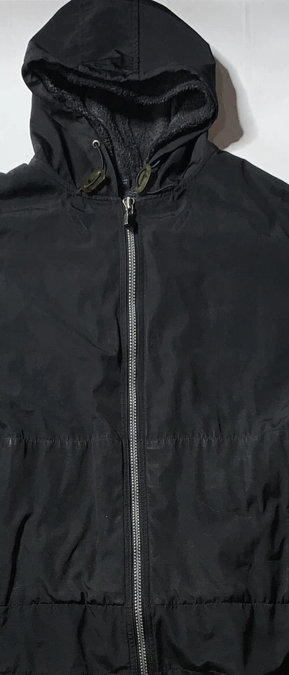 Usado - Abrigo de polietileno forrado de vellón con cremallera completa Reaction Kenneth Cole para hombre (talla L) Foto 2 de 4