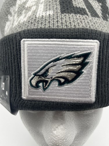 Philadelphia Eagles New Era Super Bowl LIX Opening Night Knit Hat Pom - Gray NWT - Picture 3 of 13